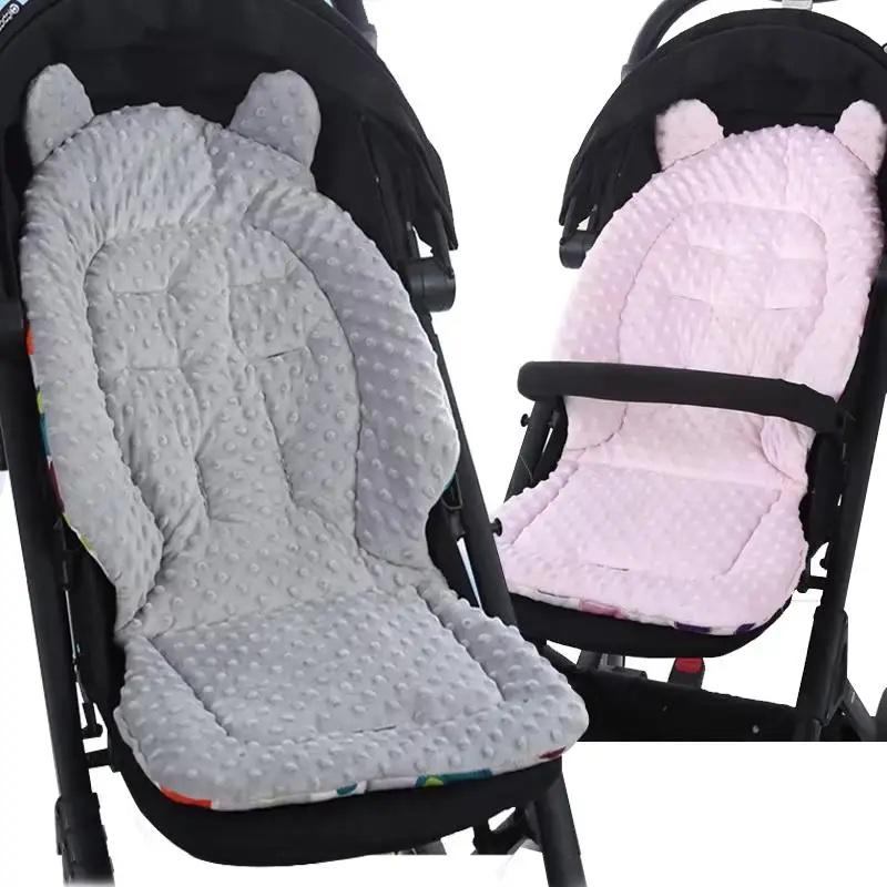 Baby Seat Cushion For Winter Warm Seat Mats Kids Stroller Seats Cushion Double Side Design Four Seasons Thickened Baby Seat Pad