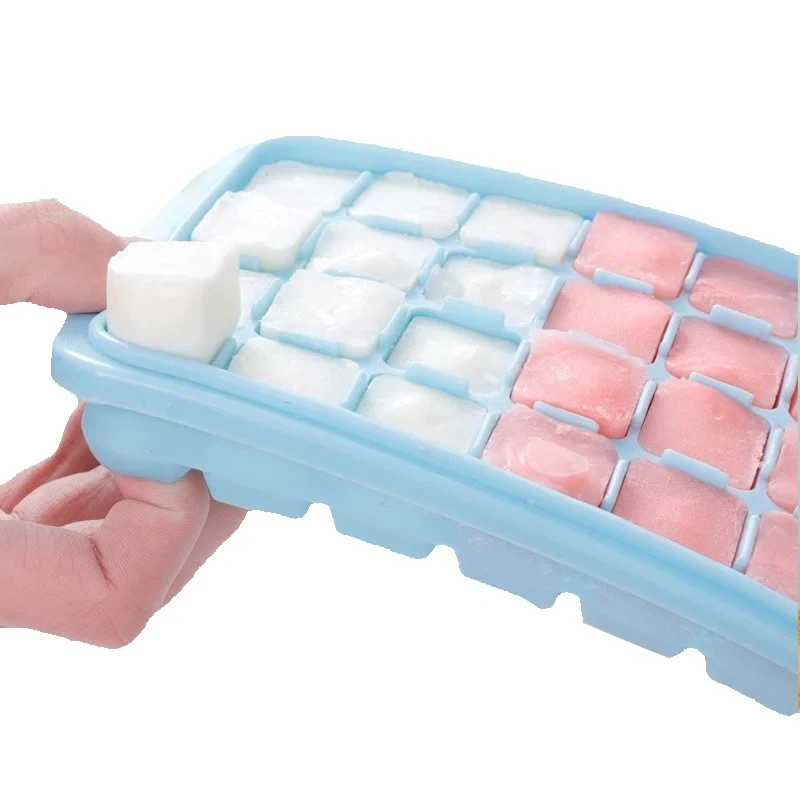 Ice Cubes Trays Silicone Ice Cube Maker 24/36 Grid Reusable Fruit Ice Cream Tool with Removable Lid Non-toxic DIY Ice Cube Mold