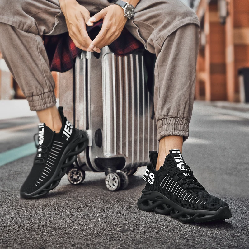 Sportliche Herren-Sneaker, leichte, atmungsaktive Turnschuhe, rutschfeste Wanderschuhe, bequeme Sportschuhe für das Training von Männern – Detail 4