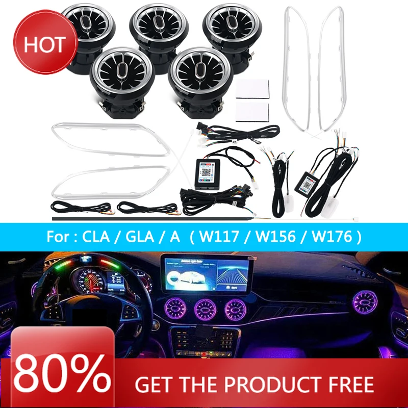 

Hot Steering Covers New LED Vent Ambient Light 12/64 Colours For Mercedes-Benz CLA/GLA/A Class W117/W156/W176 Hourglass Trebl
