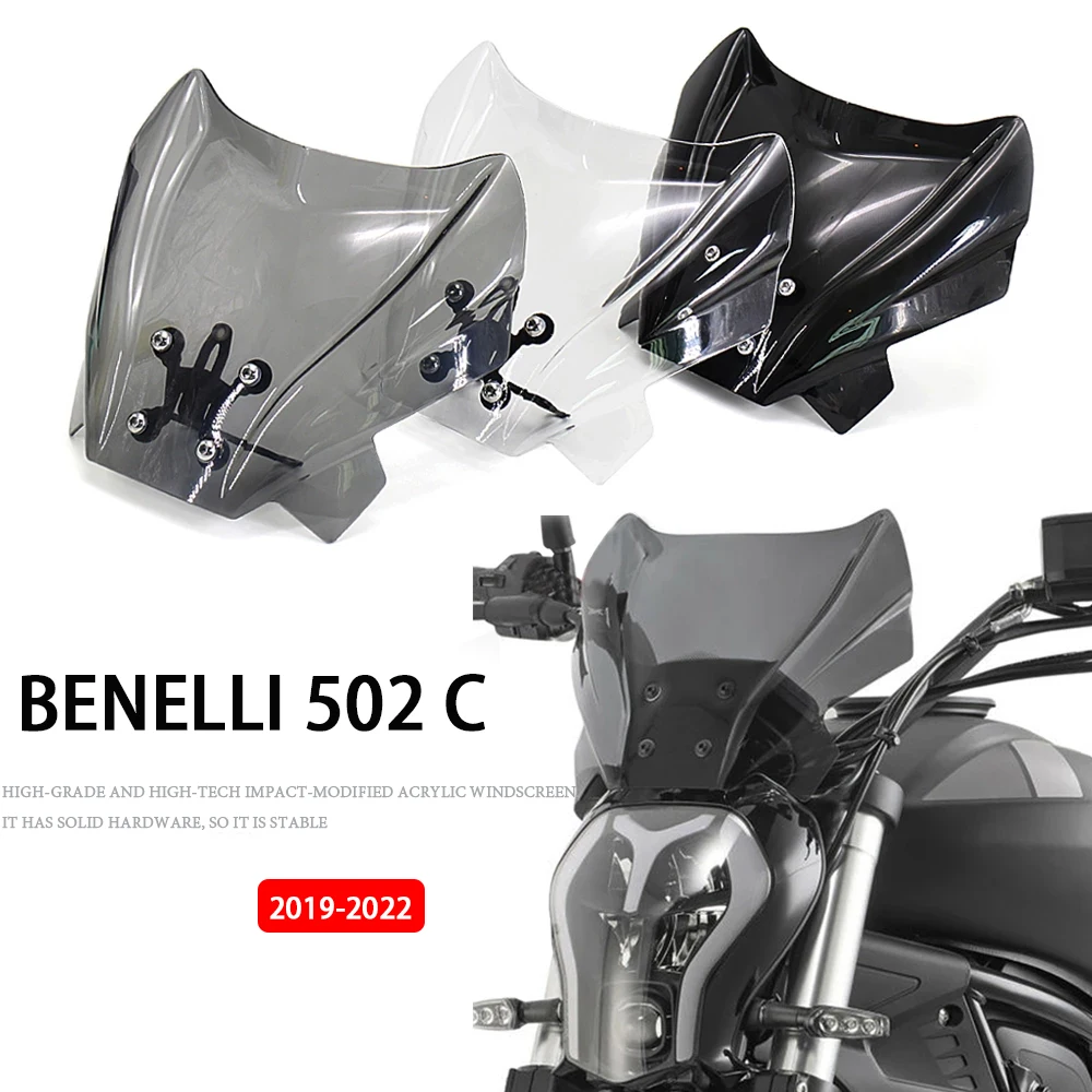 

Windshield WindScreen New For Benelli 502 C 2019 2020 2021 2022 Front Protective Cover Visor Deflectors Motorcycle Accessories