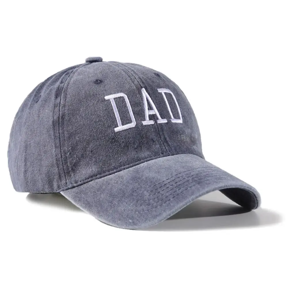 

Fashion DAD MOM Embroidery Baseball Cap Washed Cotton Adjustable Baseball Hats Sunscreen Hats For Man Women