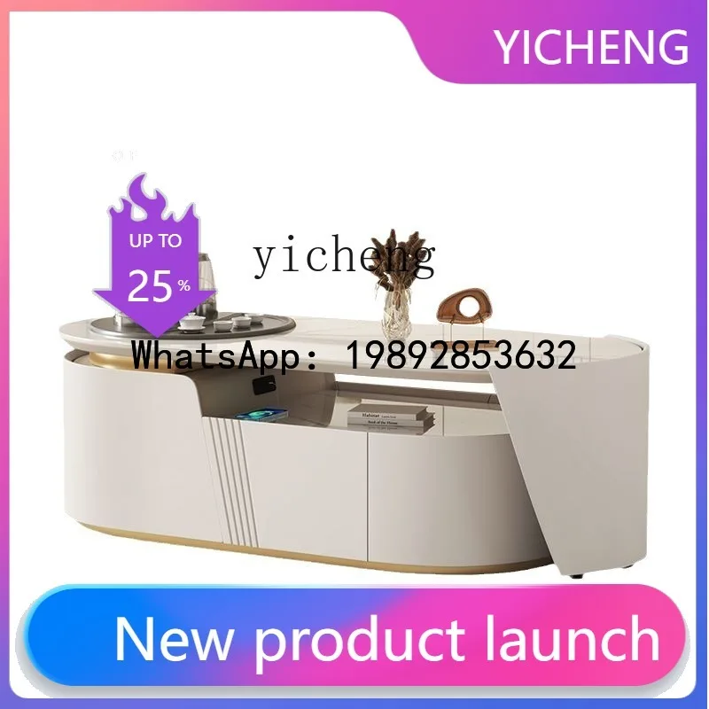 

H2 New Homehold Stone Plate Kung Fu Tea Table Light Luxury TV Cabinet Unit Tea Table