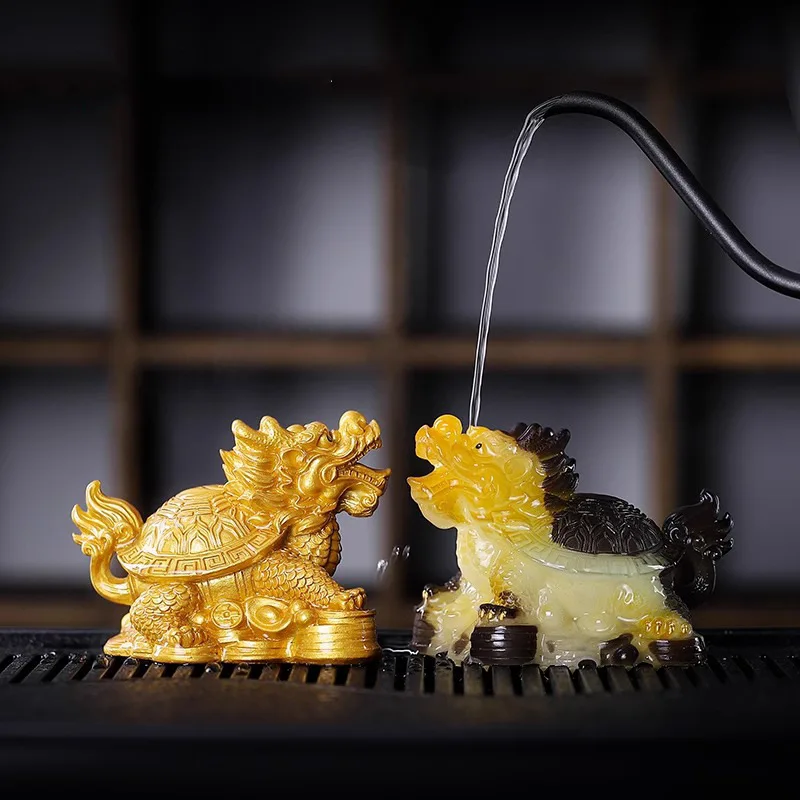 Chameleon Turtle Tea Pet Ornament Tea Table, Tea Tray, Tea Desk, Office Decoration, Kung Fu Teaplay Accessories 