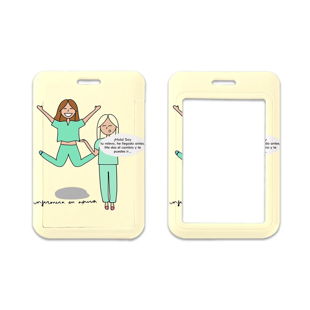 Portatarjetas de trabajo para personal médico, estuche para tarjeta de autobús de atención médica, cordón para permiso de trabajo, soporte para tarjeta de identificación de autobús de Metro