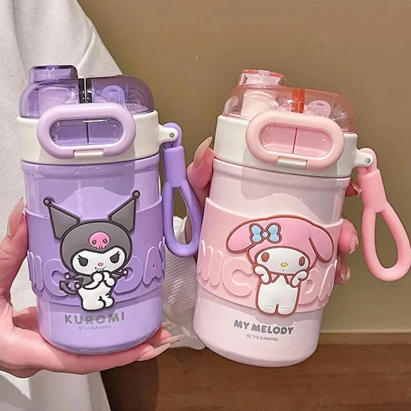 

New Culomi Insulated Cup Sanrio High-looking Straw Cup Double Drinking Student Cute Portable Stainless Steel Water Cup Safety