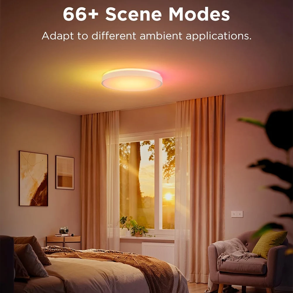 

Потолочный светильник ABPR-Smart 4300LM, светодиодный потолочный светильник RGB работает с матом, светильник для скрытого монтажа, цвета «сделай сам»