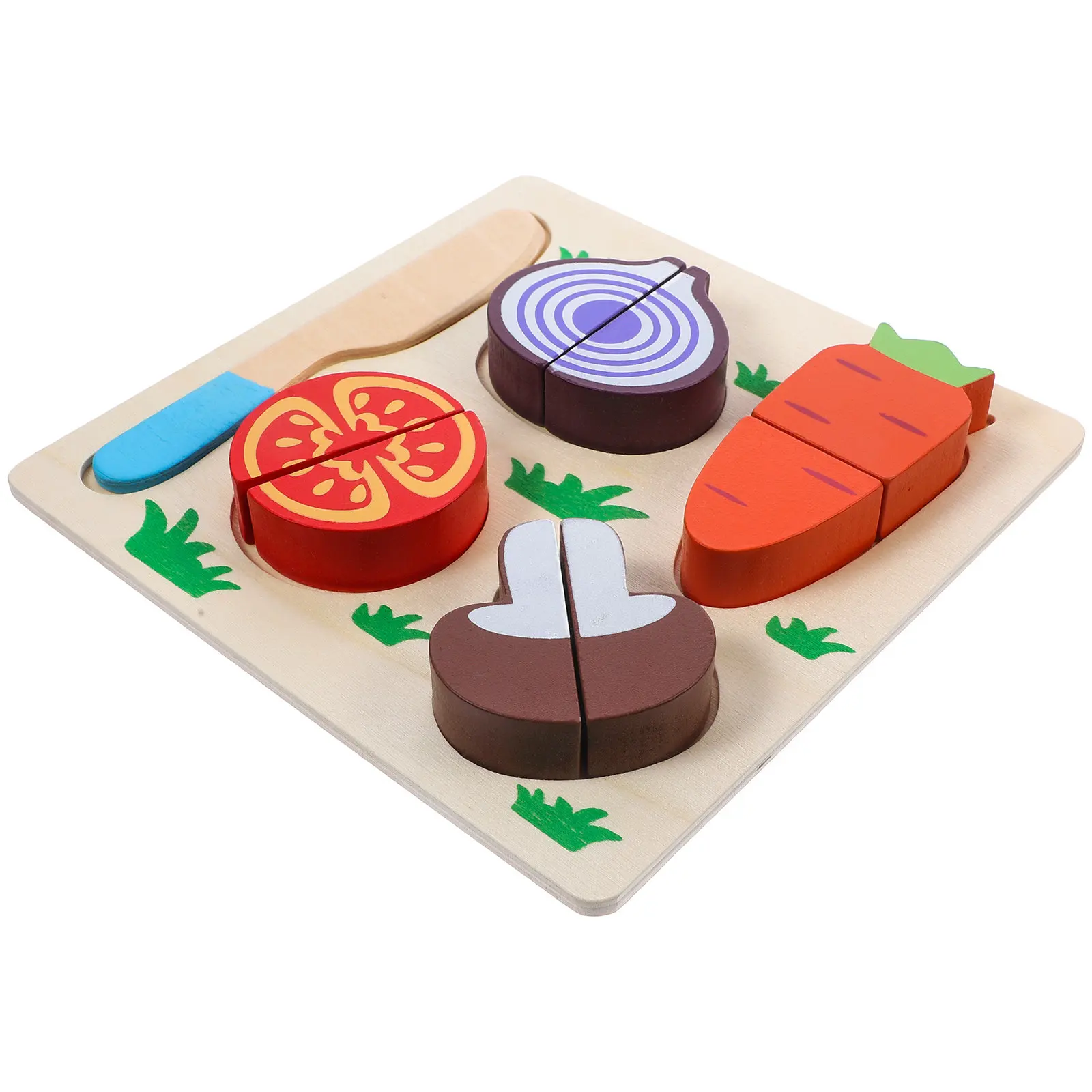 Wooden Cutting Game Set for Kids – Cartoon Food Puzzle Toy for Toddlers, Educational Early Learning Cognitive Gift