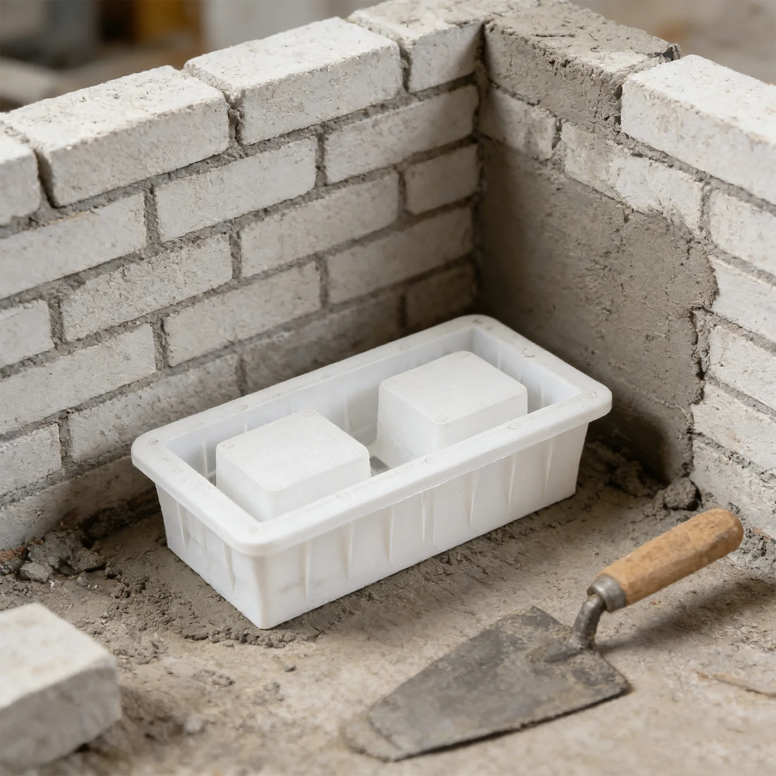 

Dual Hole Hollow Cement Brick Mold Plastic Concrete Wall Mold for DIY Garden Borders Flower Beds Fence Paving Brick Mould