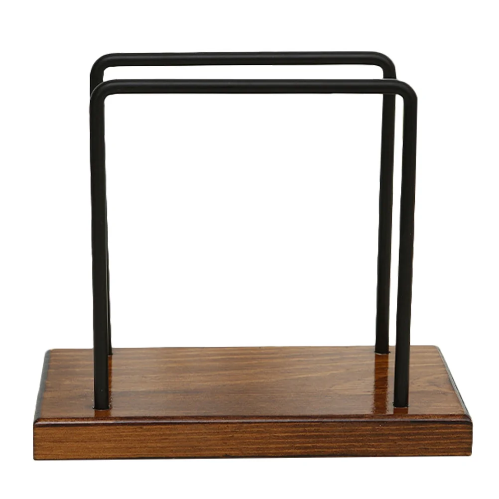 

Paper Holder Rustic Farmhouse Style Iron Wood Napkin Stand For Kitchen Dining Table Napkin Storage Dispenser