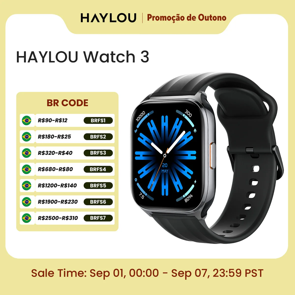 HAYLOU Watch 3 Smartwatch 1.85'' AMOLED