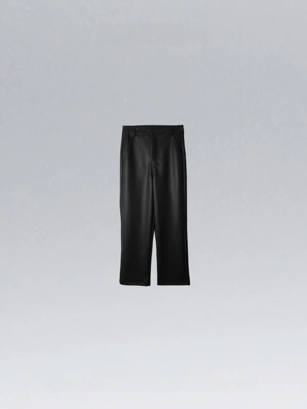 

Модные тонкие кожаные брюки в стиле ретро, ​​универсальные элегантные утягивающие брюки из девяти частей для женщин, осень-зима DEDM•STUDIO