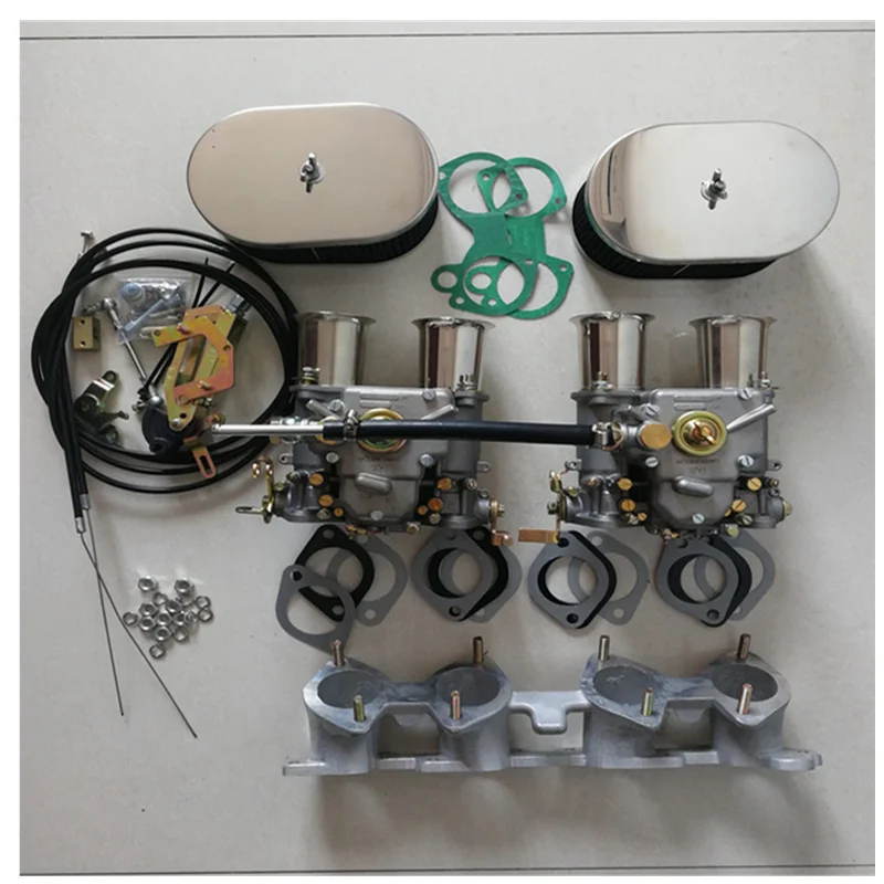 

SherryBerg TWIN FAJS Dual Carb 55 DCOE Replace Weber Carburetor FAJS Twin 55DCOE Carburettor Kit for Volvo B18/B20 inc Manifold