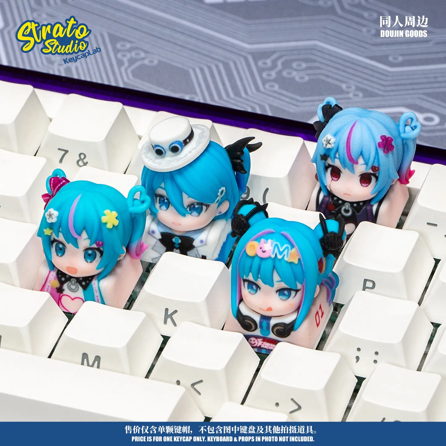 hatsune-miku-racing-decomiku-single-artisan-custom-keycap-for-mechanical-keyboard-anime-fans-collectible-decorative-peripheral