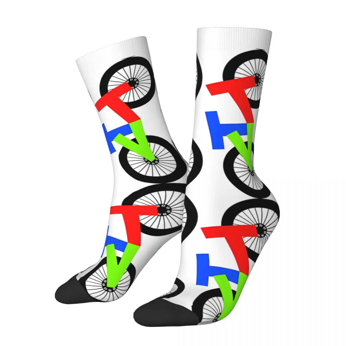 

Sock for Men Mountain Biking MTB Lovers Hip Hop Mountains Downhill Breathable Pattern Printed Boys Crew Sock Casual Gift