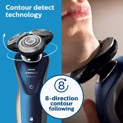 Philips Norelco S8000 Series shaver S8950/91 Rechargeable Wet/Dry Electric Shaver with Beard Styler Attachment Luxury shaver