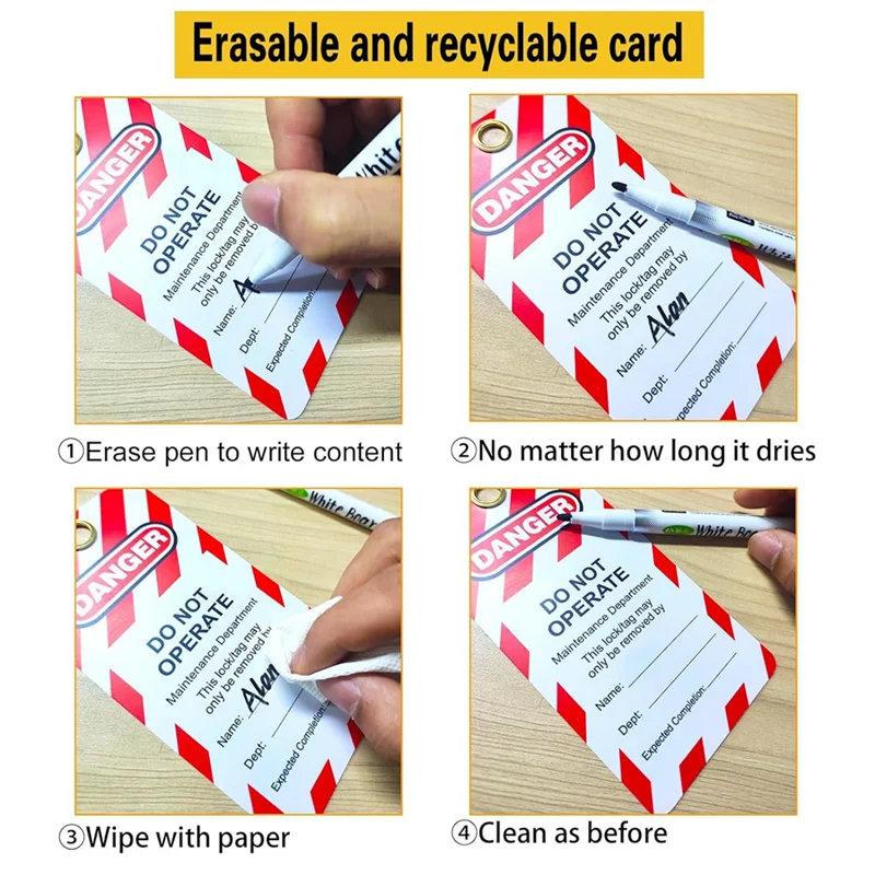 

-ABDH Lockout Tagout Station For Safe Electrical Lockouts,2Hasps,25Loto Tags,Lock Out Tag Out Kit Board,Lockout Safety Supply
