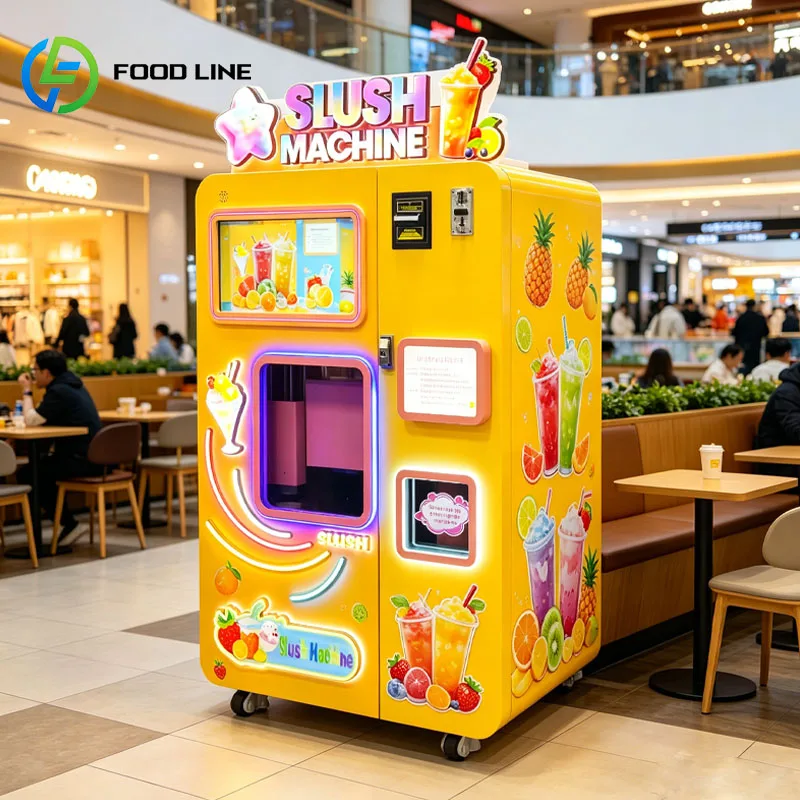 Smart Slushy Vending Machine Frozen Drink Maker Ice Slush Machine Smoothie Inspired Beverage LED Touch Screen Customized