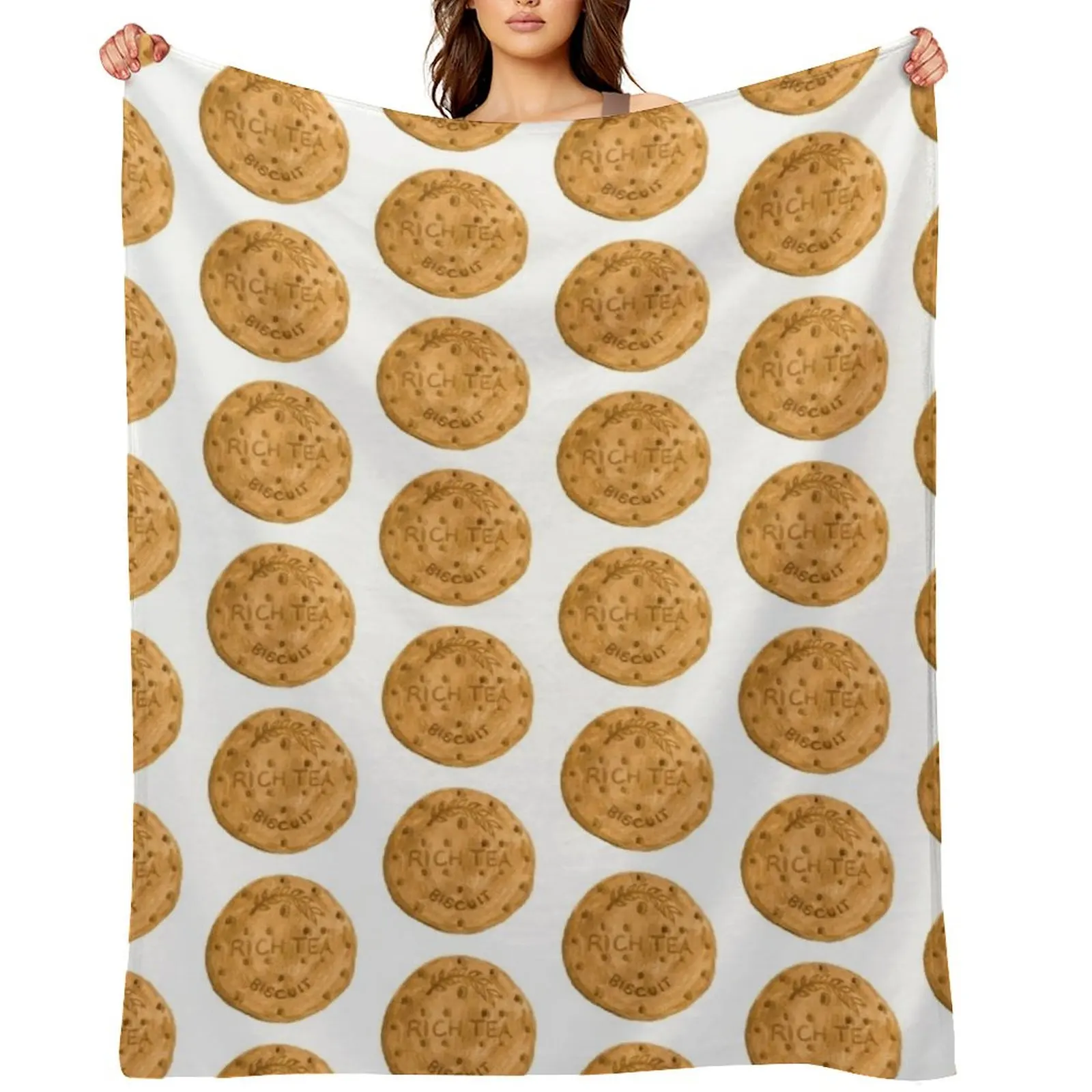 

Rich Tea Biscuit Throw Blanket Softest Baby valentine gift ideas Decorative Throw Blankets