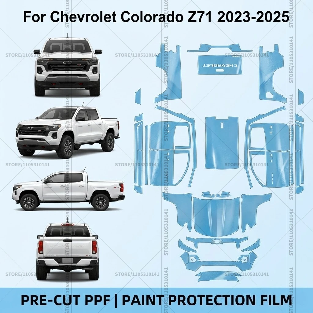 

For Chevrolet Colorado Z71 2023-2025 Pre-Cut Paint Protection Film PPF Transparent Car Film Automotive PPF Full Vehicle