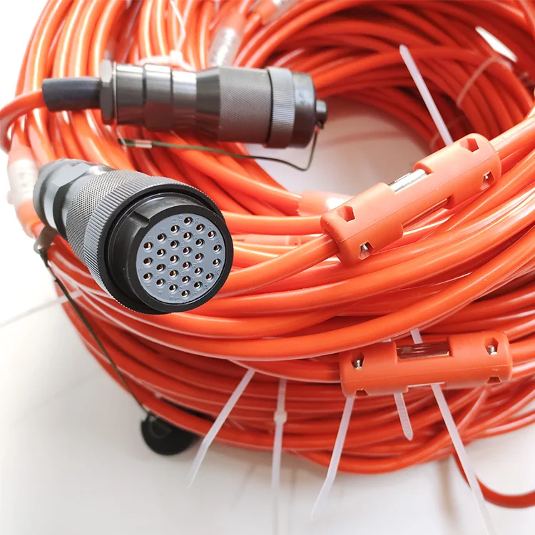 Seismic Cable 12 Channels with Split Spring Take-out Ordinary Type with NK27 Female Connector Seismic Geophone Cable