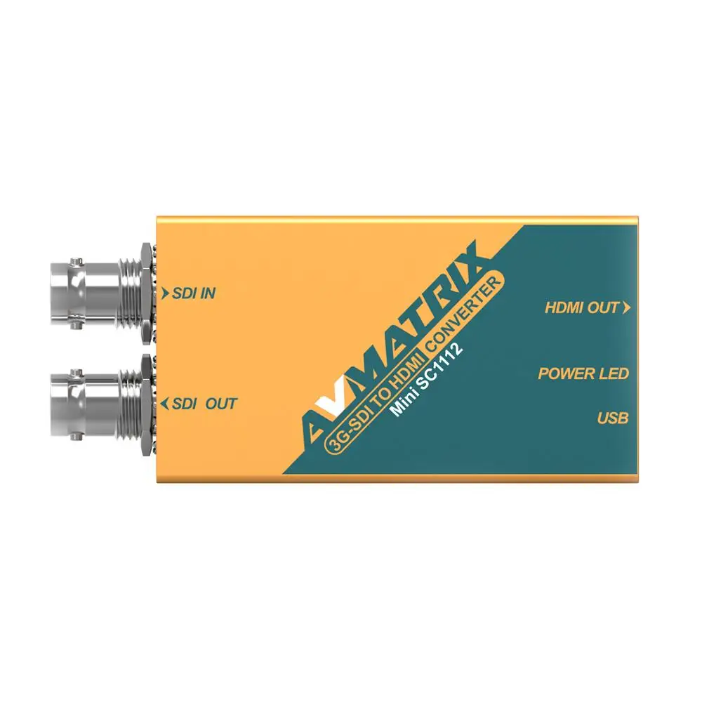 Avmatrix MINI SC1112 Metal HD SDI to HDMI Converter 3G-SDI to HDMI Mini Converter 3G-SDI 1080p Private Mold Made in China