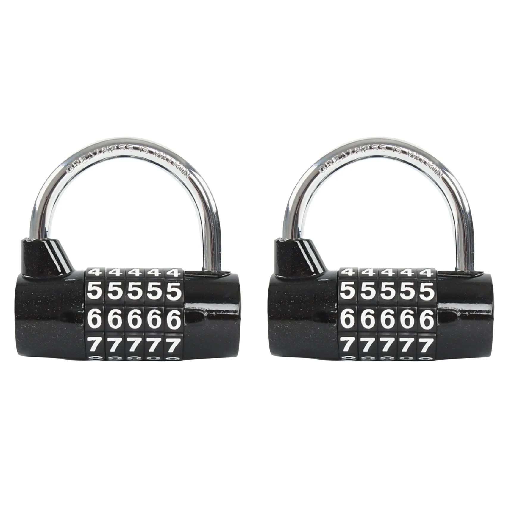 24-Hour Delivery 2X 5 Digit Number Combination Travel Password Lock Combination Padlock Zinc Alloy Coded Lock Security Safely Co