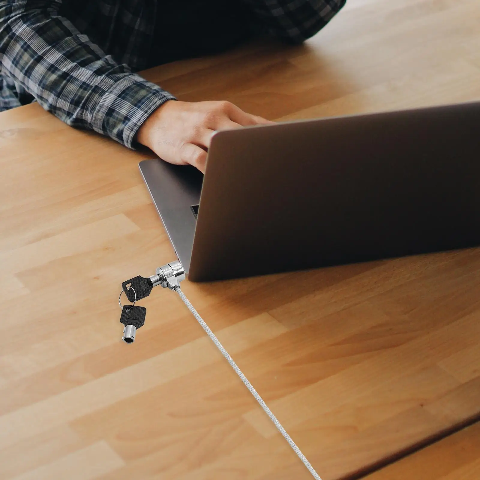 2 conjuntos de bloqueio de laptop cabo de segurança acessório de computador bloqueio de notebook acessório de computador portátil flexível durabilidade