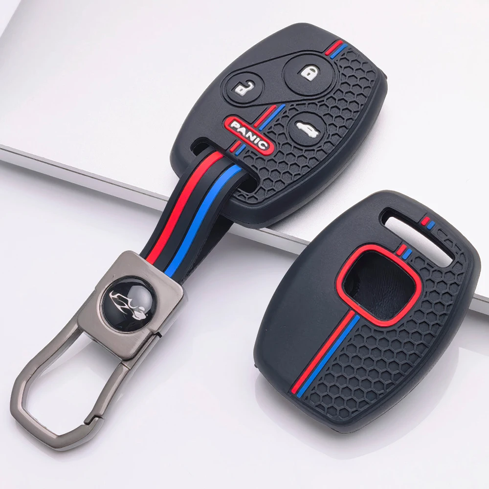Key Fob Cover Keychain for Honda Accord Civic CR V CR Z Fit Insight Odyssey Pilot Ridgeline Crosstour Anti-Scratch Shockproof