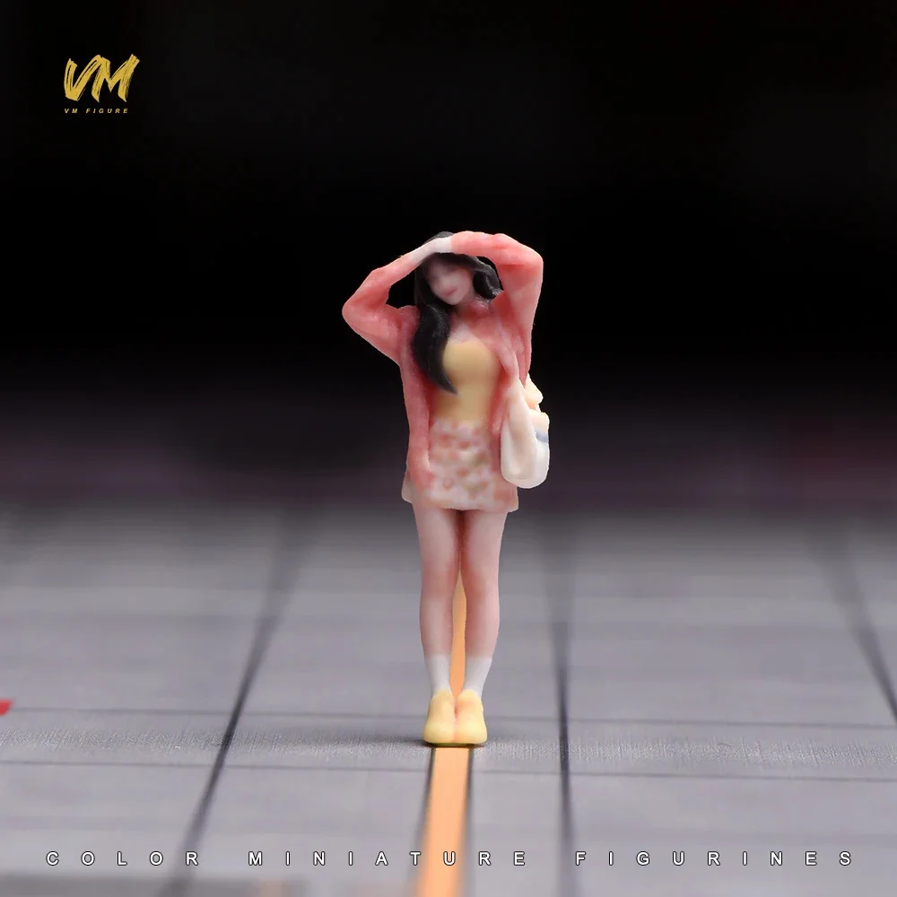 Miniaturfigur im Maßstab 1/64 Coole Business-Kleidung für junge Männer und Frauen 3D-Druck Mini-Puppe für Automodell-Dekoration und Ausstellung – Detail 33