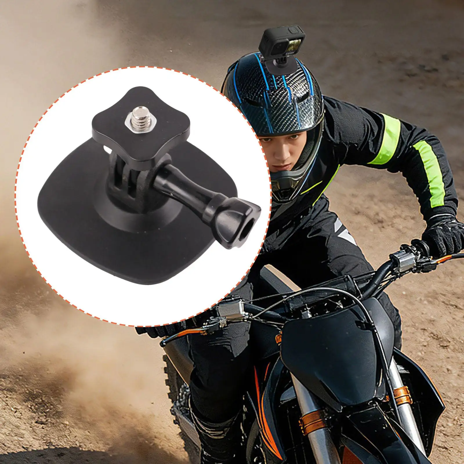 

Helmet Sticky Mount Action Camera Stand Quick Release Accessory High Performance Easy to Use Supports Helmet Mount