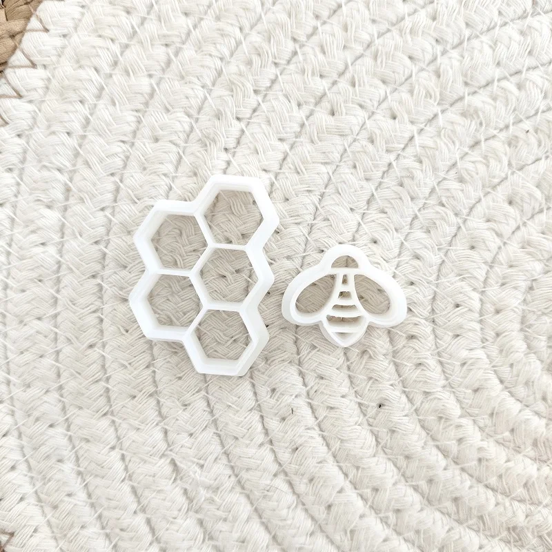 3D Biene Waben Ohrring Schneiden Form Mini Tiere Weiche Polymer Clay Cutter DIY Schmuck Ohrring Anhänger Keramik Dekoration Werkzeuge – Detail 4