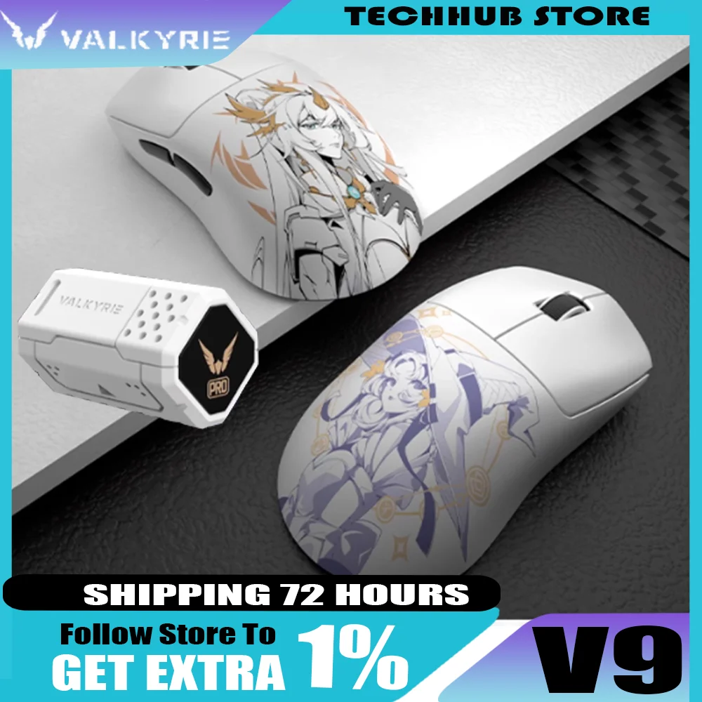 

VALKYRIE VK M3 Pro MERLIN Tri-mode Gaming Mouse Wireless Bluetooth PAW3950 8000HZ TTC Micro Light 42000DPI Esports Gamer Mouse