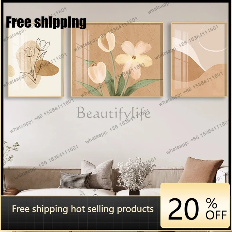 Factory Direct Room Decoration Poster Wall Art Decor Posters Pictures Wall Marvel Cream Wind Triptych Mural Painting Calligraphy