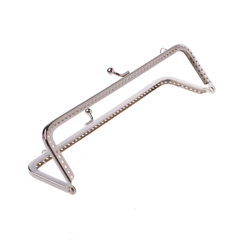 E74B 1PC Square Metal Frame Kiss Clasp For Handle Bag Purse  Accessories DIY 18cm