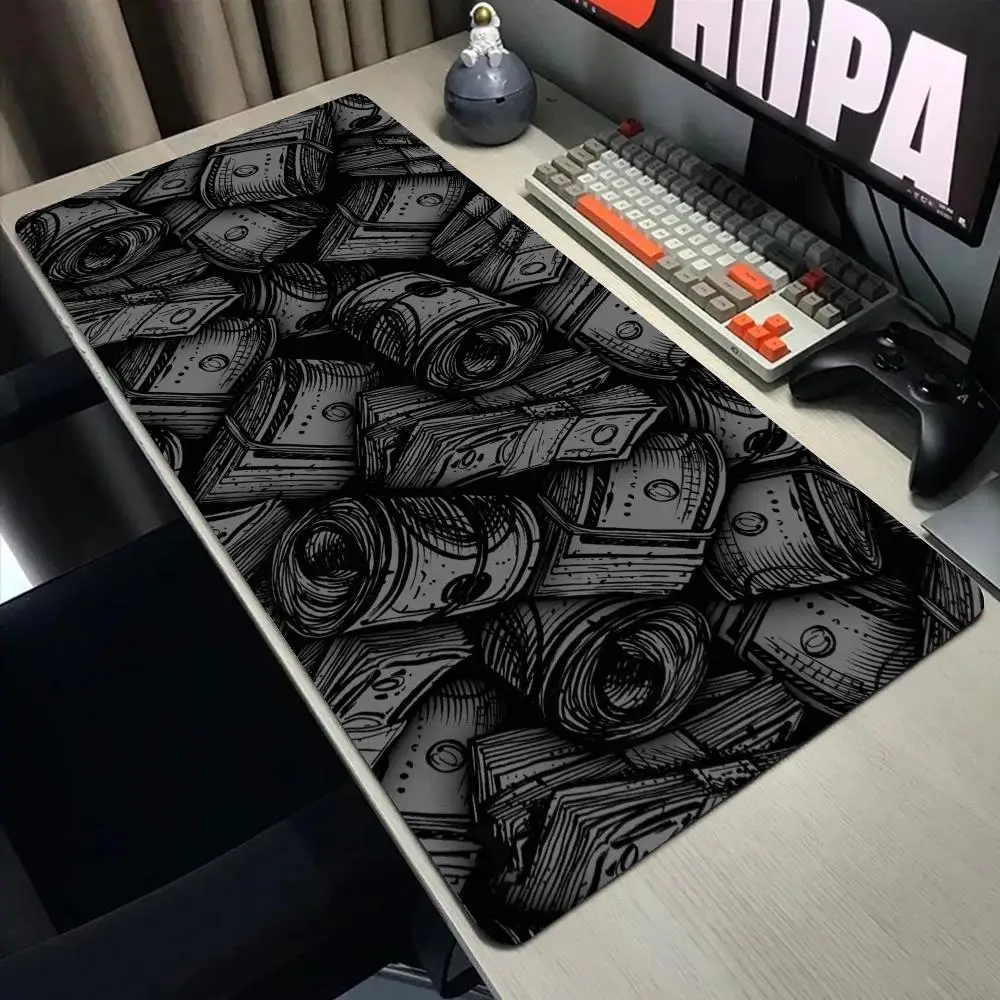 핫 세일 달러 마우스 패드 게이머 데스크 액세서리 오피스 게이밍 PC 쿠션 매트 마우스패드 애니메이션 컴퓨터 테이블 대형 매트 세트업 러그