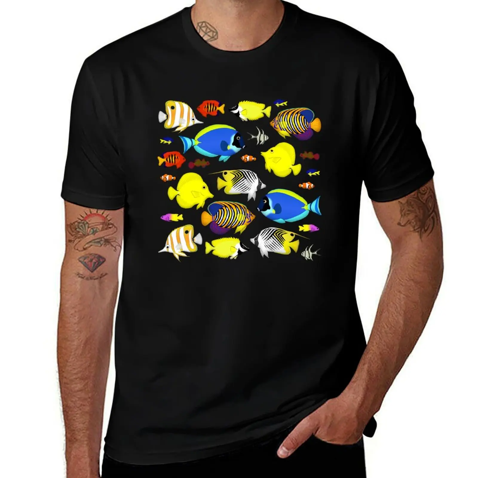 

reef fish 3 T-Shirt Casual Street Style Short Sleeve Tee