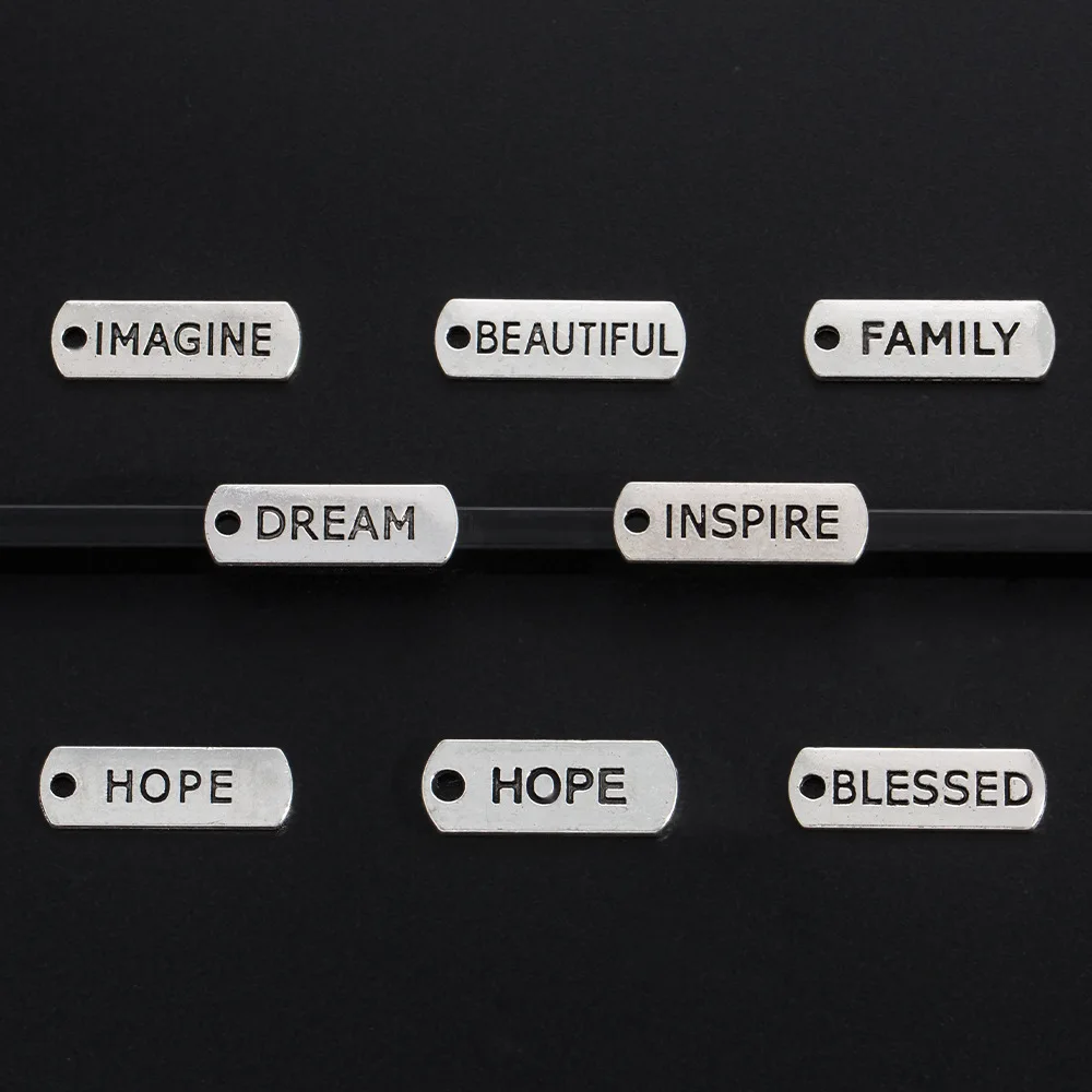 سبيكة إلكتروني العلامة التجارية الصيف هدية عيد ميلاد قلادة قلادة مجموعة الإكسسوارات قلادة الرسالة الفضية