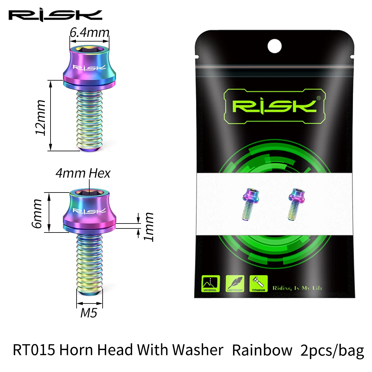 Risiko M5x12mm Fahrrad Flaschenhalter Befestigungsschrauben Titanlegierung MTB Rennrad Flaschenhalter Schrauben Luftpumpe Feste Schrauben
