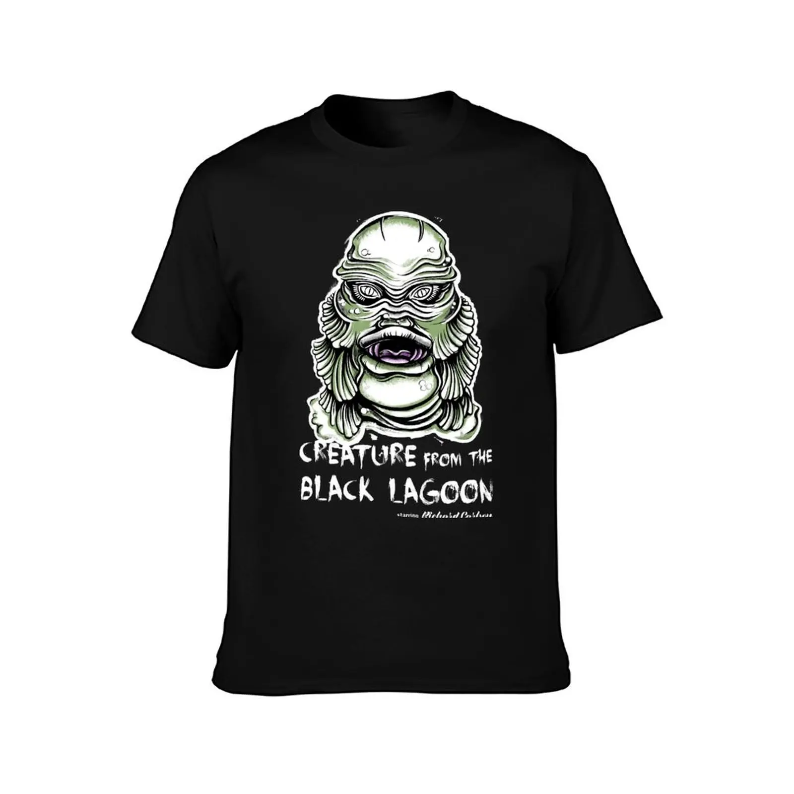 Lagoon Creature T-Shirt Basic Short Sleeve Cotton Blend T-Shirt