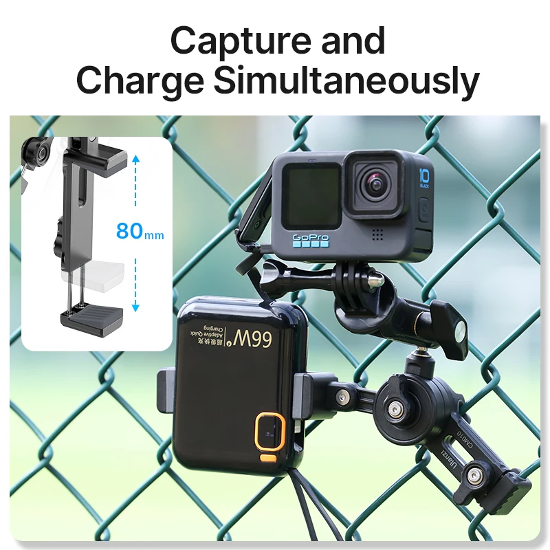 Ulanzi ตัวยึดที่ยึด GoPro แบบแขวนอเนกประสงค์สำหรับ CM010 GoPro Insta360 DJI Action Camera smartphone