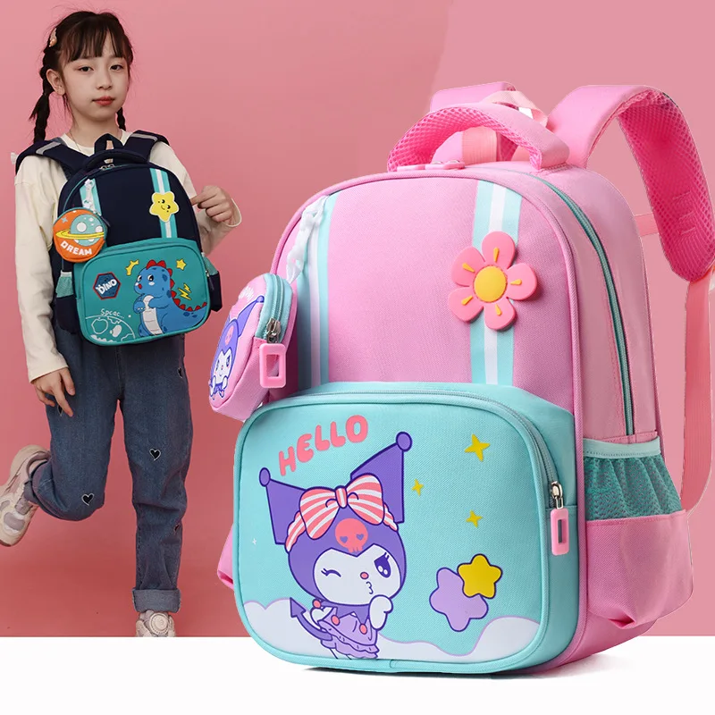 

Kuromi новый детский рюкзак большой емкости школьный рюкзак для девочек с героями мультфильмов легкий модный школьный рюкзак для девочек высокого качества