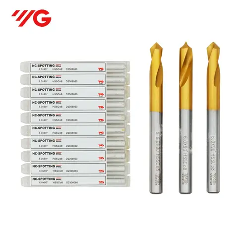 1PCS Korea YG HSS-C08 90° Pointed Spot Drill Chamfering Knife 2 3 4 5 6 7 8 9 10 12 16 20 25 MM Machining Hole Spotting Drills