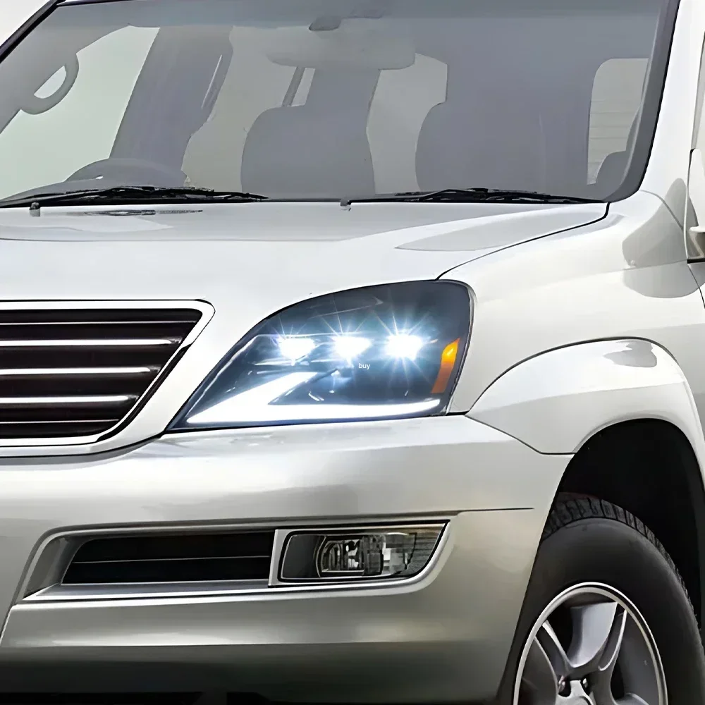 For Lexus GX470 2003-2009 Automatic Headlight Assembly LED Upgrade High-Quality Dynamic Triple Lens Accessories