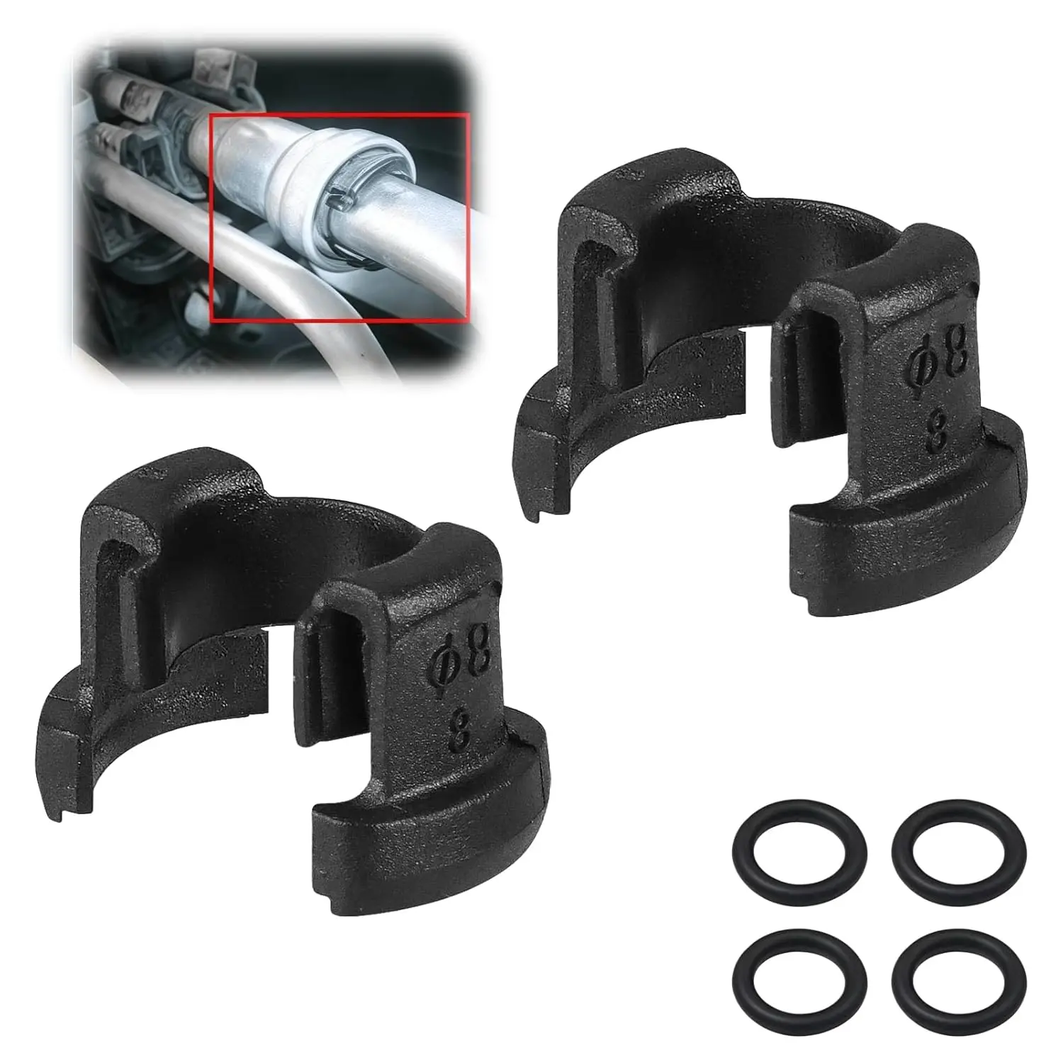Clamp Clip Lock A/C Condensor Hard Line 1/2 Set 88718-1E150 Fit for Toyota Corolla Camry Highlander RAV4 Venza 2018-2023