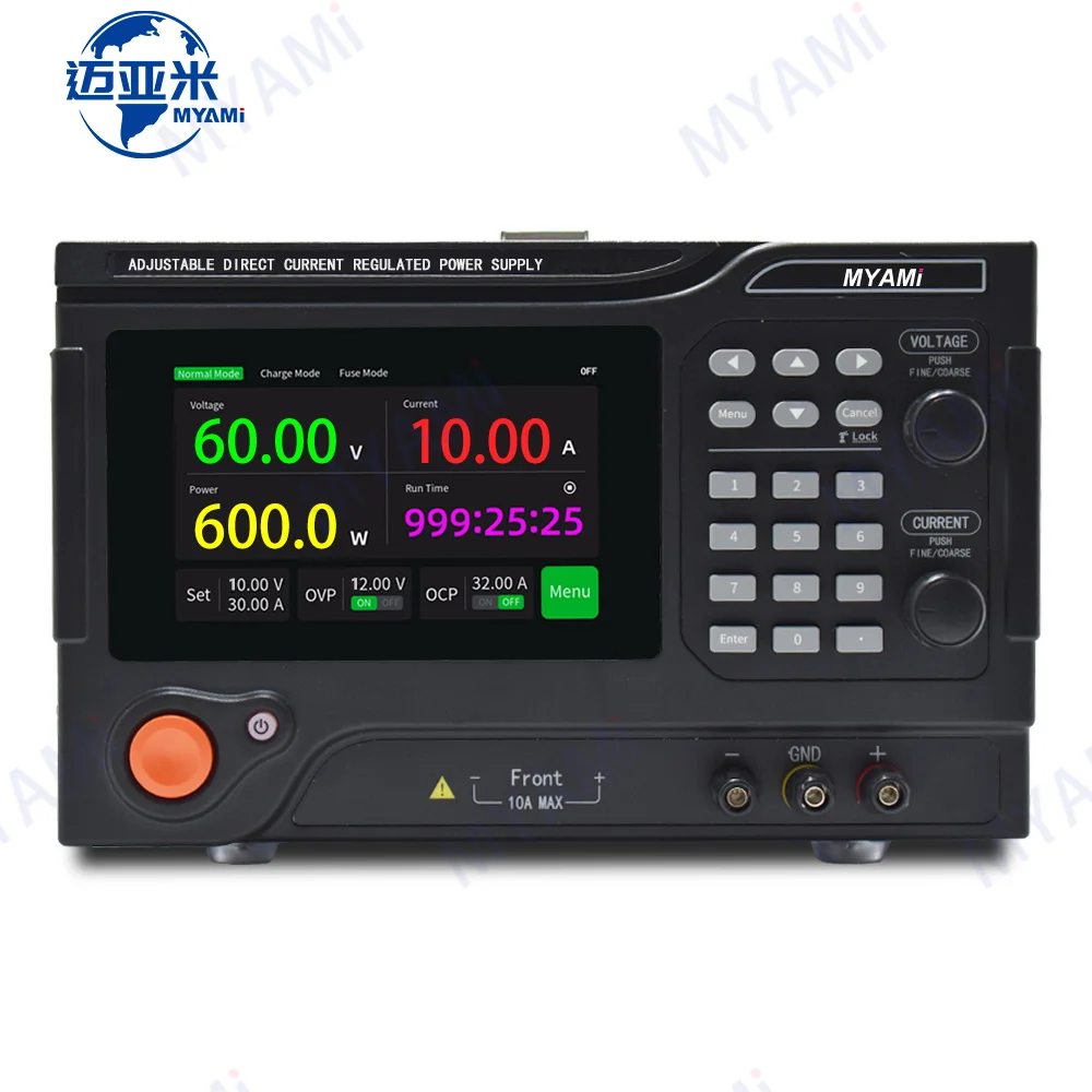 Programmable adjustable 60V 10A switch stabilized battery charging laboratory power supply