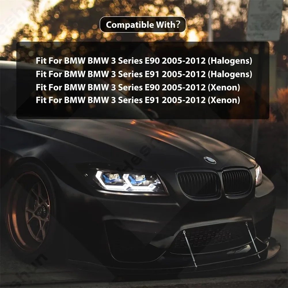 LED New M4 Style Headlamp For 2005-2012 BMW E90 Headlights 328i 335i xDrive 328xi 335d 335xi 4dr Sedan Accessories Sequential