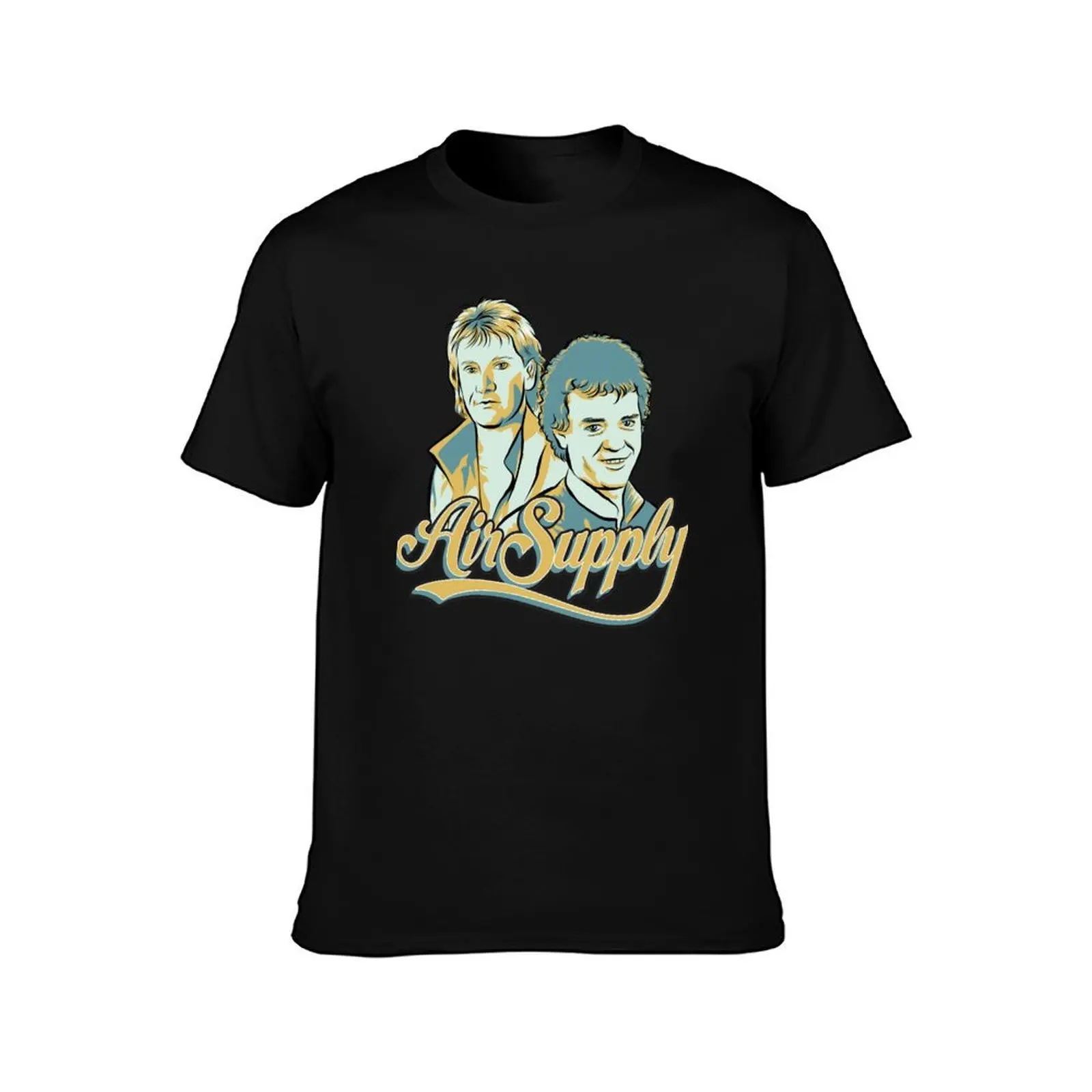 Air Supply T-Shirt, Summer Casual Cotton Tee, Oversized Streetwear Tops, Vintage Graphic Print, Loose Fit Short Sleeve