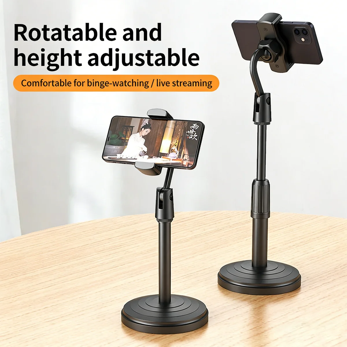 

Adjustable round Disk Mobile Phone Stand Desktop Binge-Watching Selfie Lazy Multi-Functional Live Broadcast Phone Stand