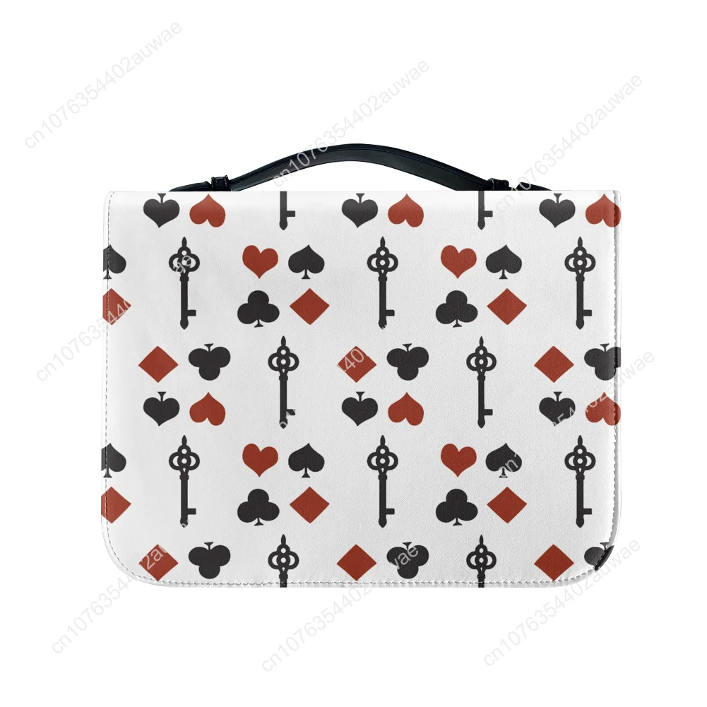 Speelkaart Poker 3D-geprint patroon Bijbeltassen Christelijke geschenken Cover Bijbelpakket Waterdichte leren tas Zakken Pakketkoffer